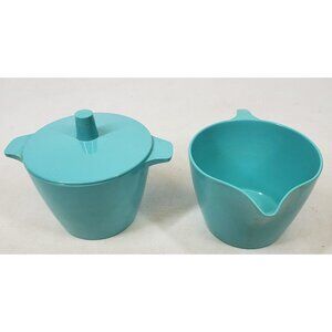 Dorchester Dinnerware by Cyanamid Melamine Creamer and Sugar Bowl With Lid